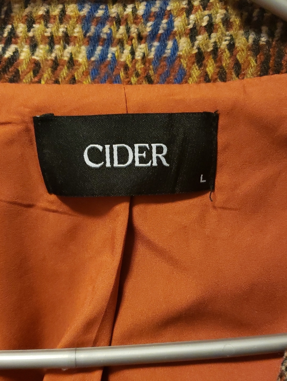Cider Brown Multicolor Plaid Cropped Blazer And Mini Skirt - Picture 4 of 12